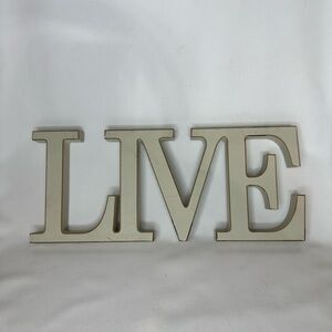 Cream Decorative LIVE Sign